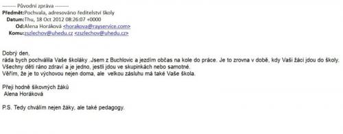 20121018 - Do školy přišel pochvalný e-mail